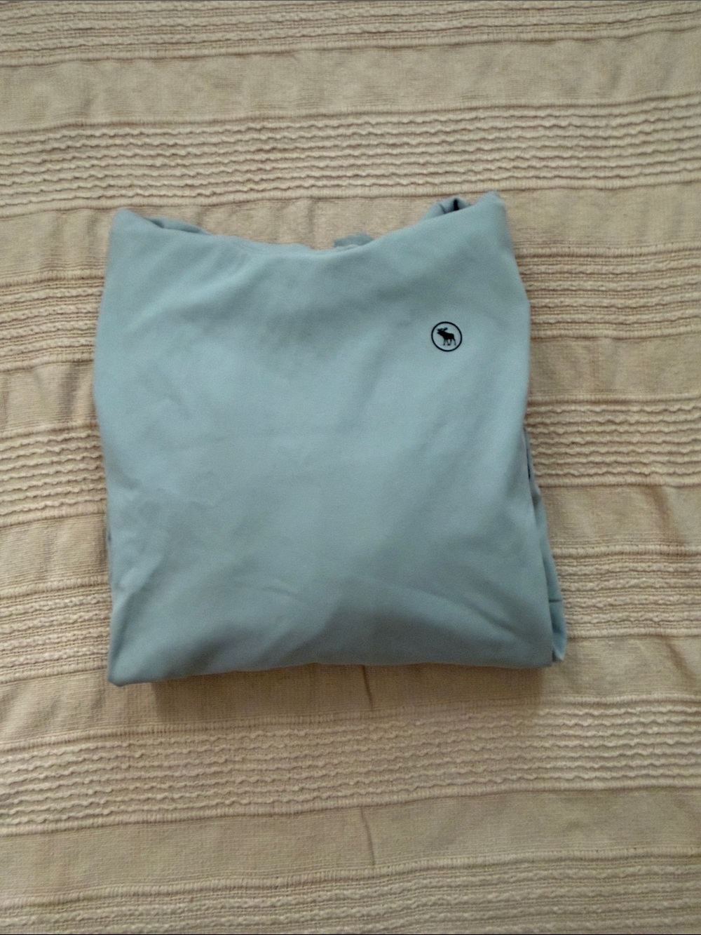 abercrombie kids light blue pullover hoodie with small logo